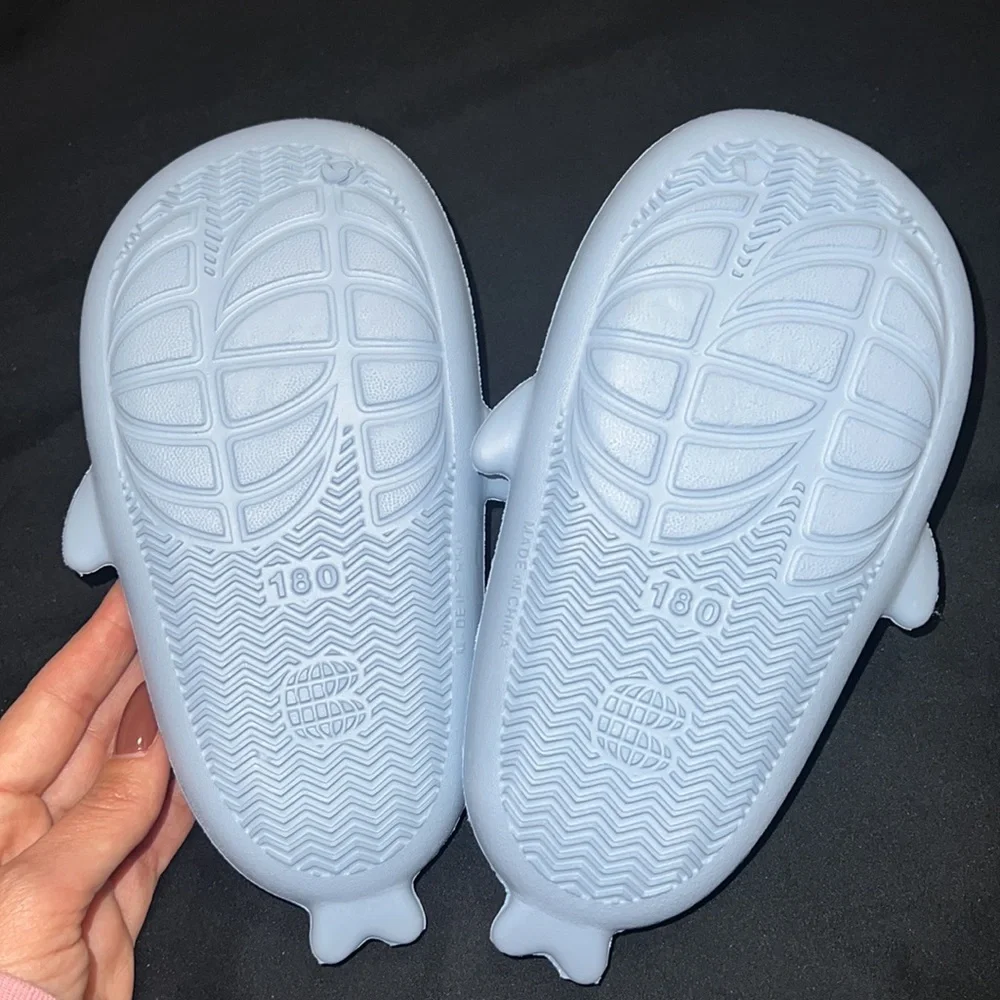 Toddler boy shark croc style slippers